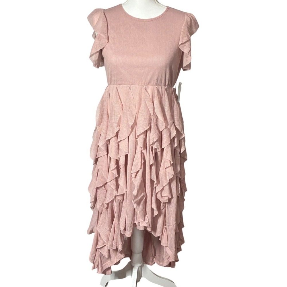 Mia Joy by Joyfolie Pink Ruffle Tiered Dress Cottage Fairy – Girls 12 (NWT)